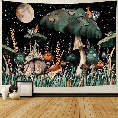 New Psychedelic Mushroom Tapestry Dream Plant Wall Tapestry Galaxy Space Tapestry Starry Sky Tapestry Wall Hanging