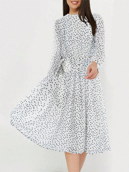 Floral Print Tie Waist Maxi Dress for Women