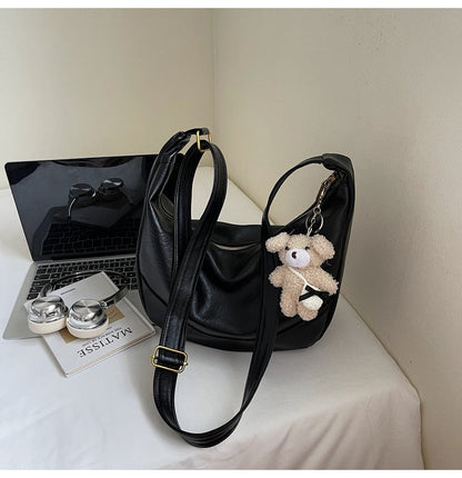 Large Capacity Women's Tote Bag Stylish Soft PU Handbag