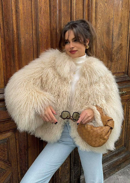 Faux Shearling Jacket Soft Textured Cozy Chic