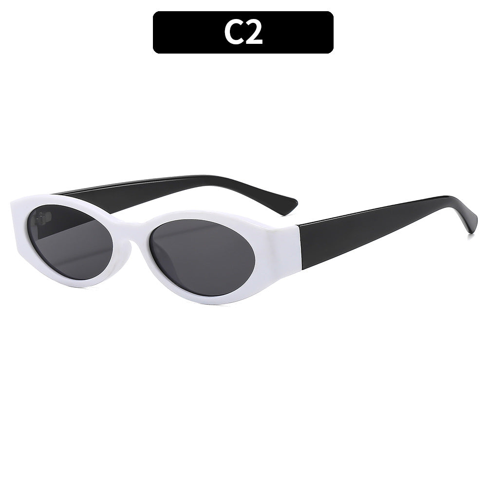Trendy Oval Frame Sunglasses UV400 Protection for Unisex
