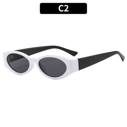 Trendy Oval Frame Sunglasses UV400 Protection for Unisex