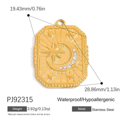 Stylish Ocean-Themed Stainless Steel DIY Pendant Heart Fish Charm