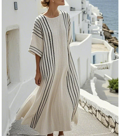 Summer Elegant Large Size Printing Long Pendulum Dress