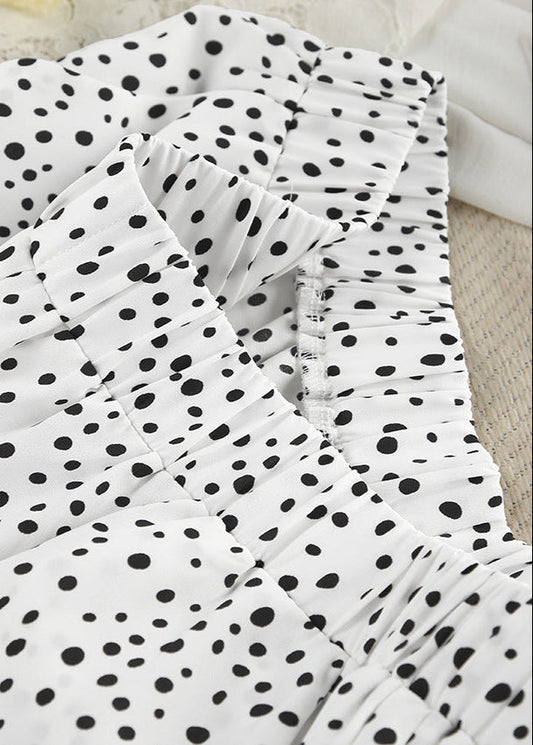 Polka Dot Lounge Set Lightweight Breathable Fabric