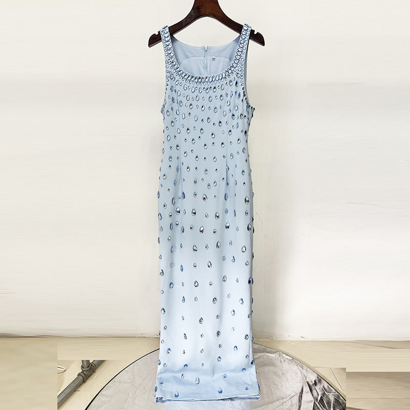 Elegant Sequin-Embellished Long Maxi Dress