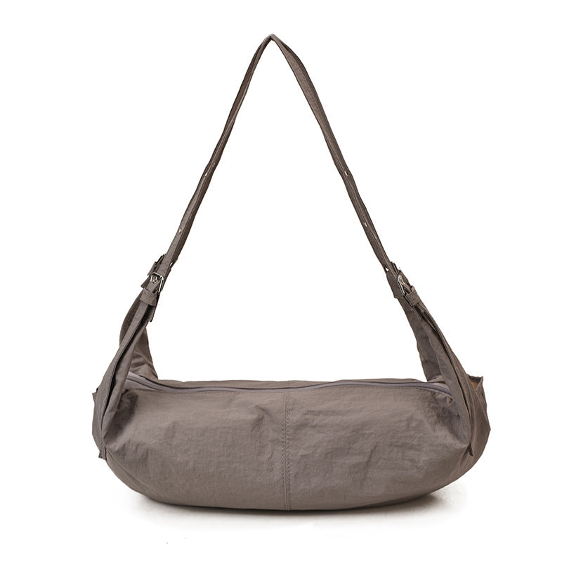 Chic Colorful Wrinkled Crossbody Bag Large Capacity Casual Tote