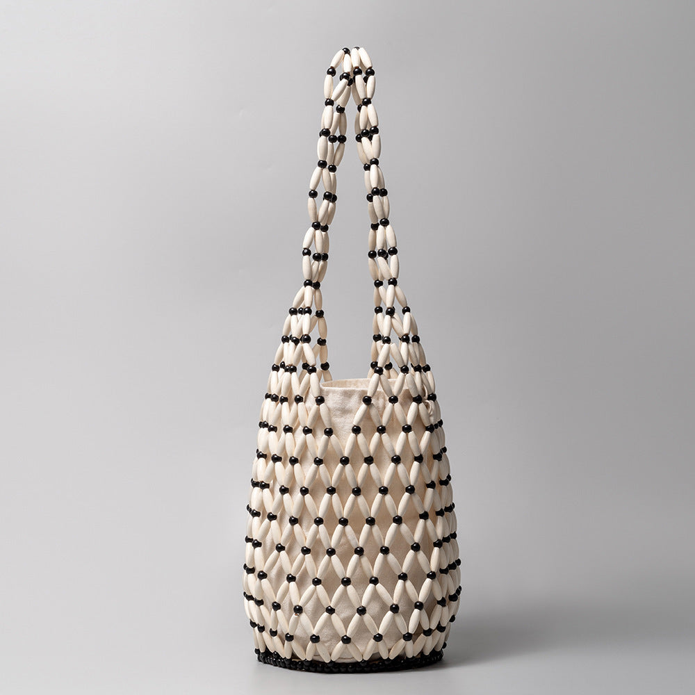 Hallow Wooden Bead Handmade Bags