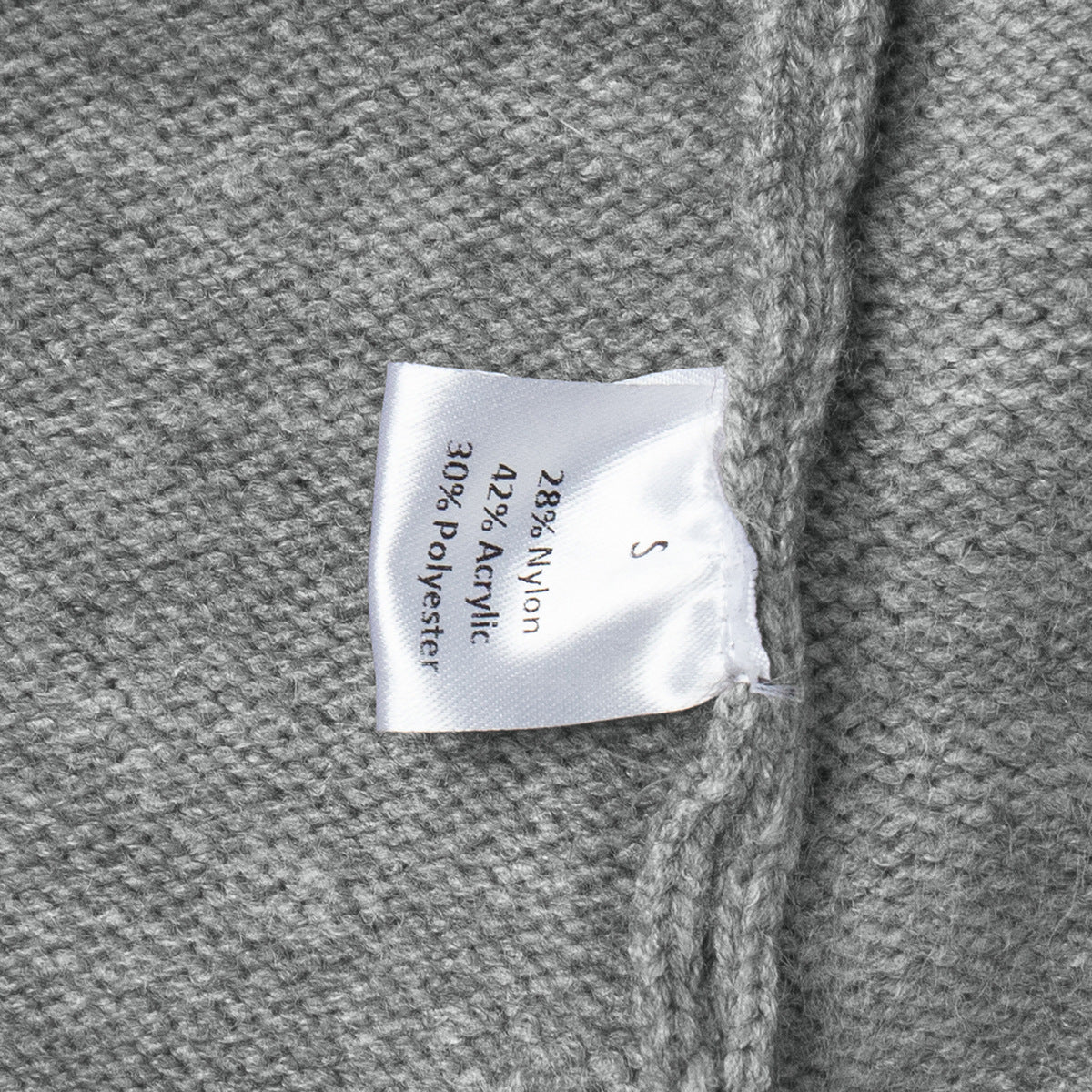 Women's Cozy Knitted High Neck Sweater Set in Solid Gray