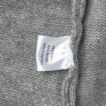 Women's Cozy Knitted High Neck Sweater Set in Solid Gray