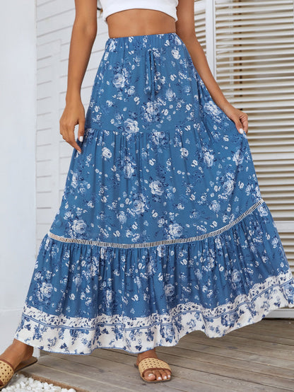 New Bohemian Vacation Dress Ruffled Max