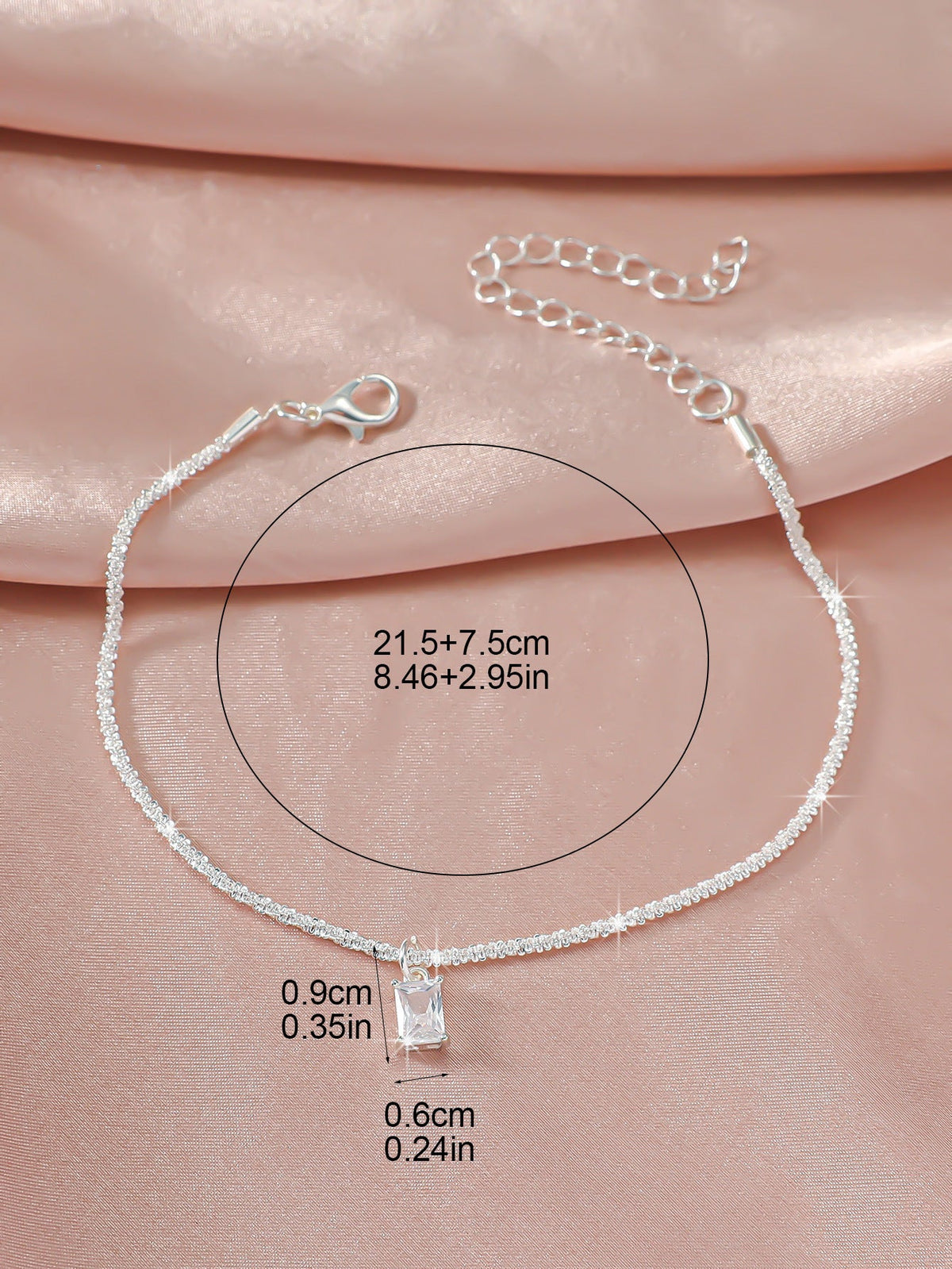 Simple Glitter Double Anklet