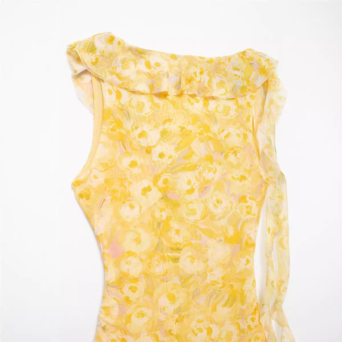 Sweet Pleated Printed Bodycon Mini Dress