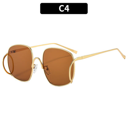 Fashionable Punk Style Oversized Sunglasses for Parties