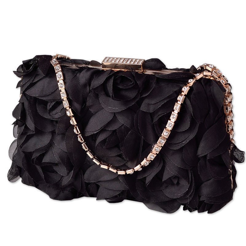 Chic Floral Chiffon Evening Clutch Party Bag