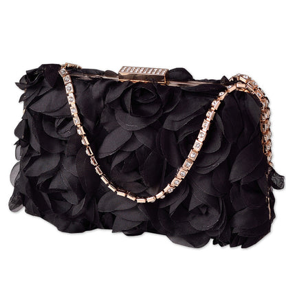 Chic Floral Chiffon Evening Clutch Party Bag