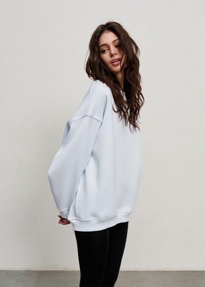 Oversized Cotton Sweatshirt Relaxed Streetwear