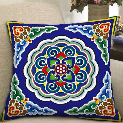 Tibetan Ethnic Style Thangka Cushion Pillow