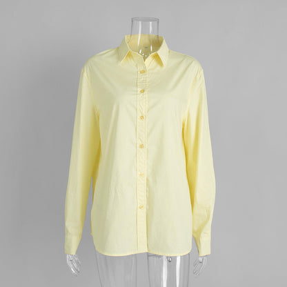 Comfortable Casual Yellow Cotton Shirt for Women