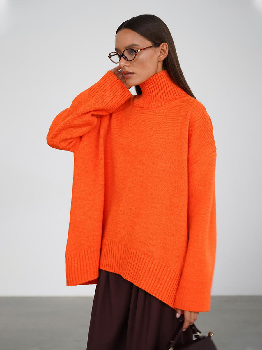 Stylish Turtleneck Knitted Sweater for Women