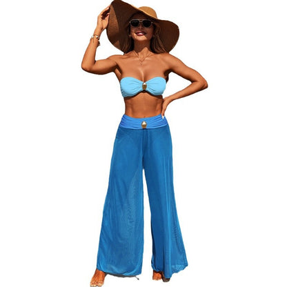 Three-Piece Bikini Set With Beach Pants For Women