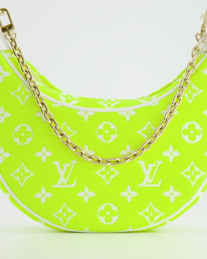*HOT* Louis Vuitton Neon Yellow Jacquard  Monogram Loop Bag with Champagne Gold Hardware