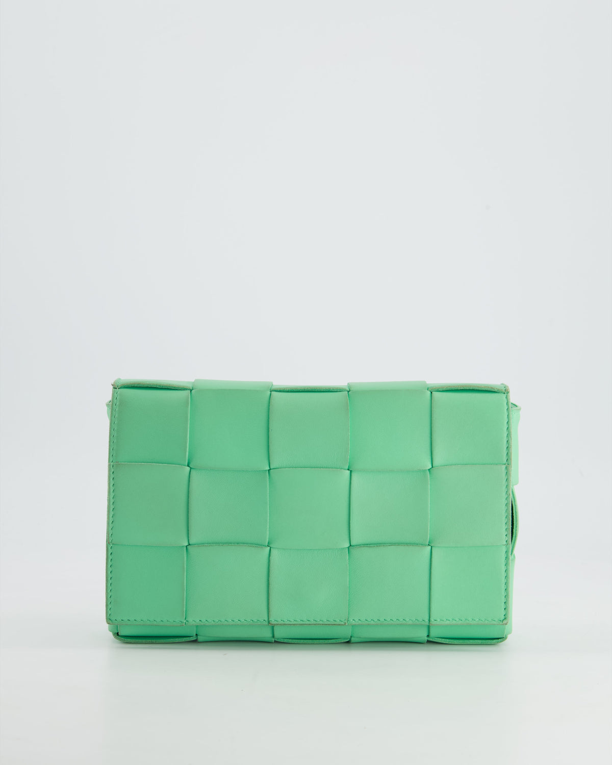 Bottega Veneta Lime Green Small Cassette Intrecciato Cross-Body Bag RRP £1,970
