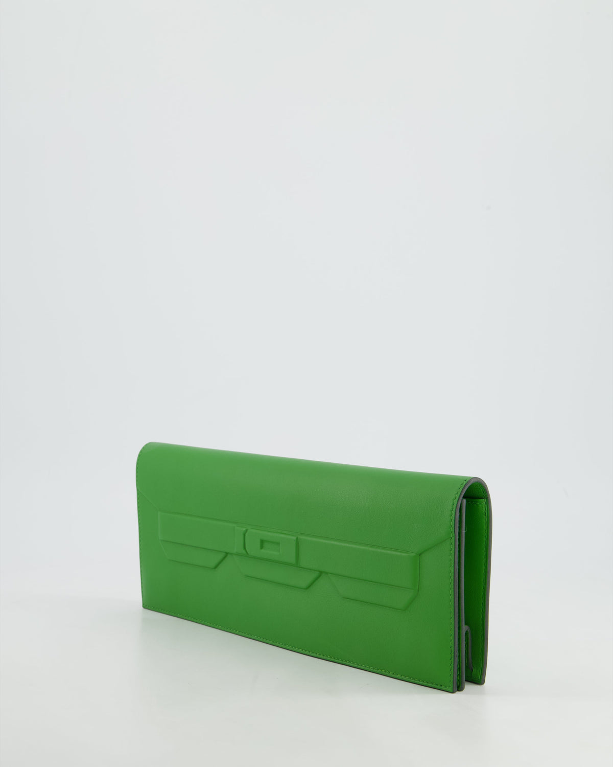 Hermès Birkin Cut Shadow Bag In Vert Yucca Swift Leather