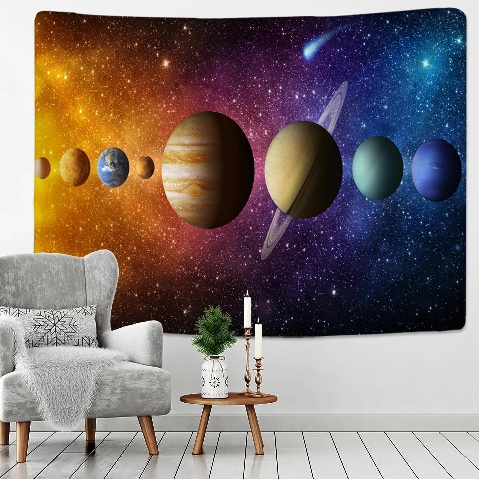 Psychedelic Tapestry Wall Hanging Bohemian Hippie Witchcraft Tapiz Art Science Fiction Tarot Room Home Decor