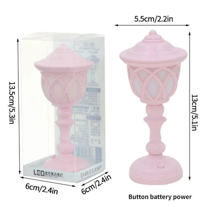 Retro Led Desk Lamp Table Night Light Mini Street Lamp Design Night Lights Desk Accessories Kawaii Room Decor Home Decor Items