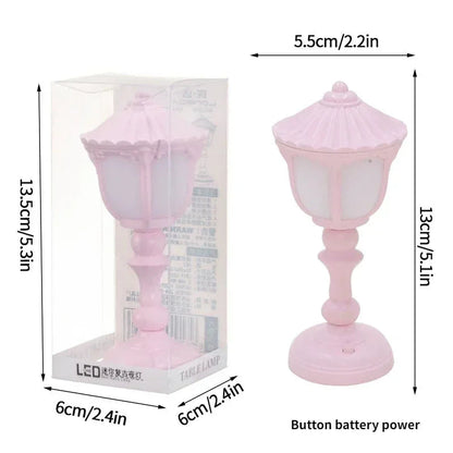 Retro Led Desk Lamp Table Night Light Mini Street Lamp Design Night Lights Desk Accessories Kawaii Room Decor Home Decor Items