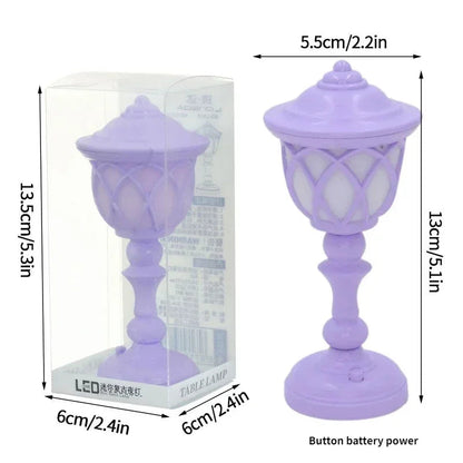 Retro Led Desk Lamp Table Night Light Mini Street Lamp Design Night Lights Desk Accessories Kawaii Room Decor Home Decor Items