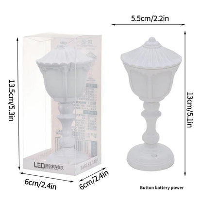 Retro Led Desk Lamp Table Night Light Mini Street Lamp Design Night Lights Desk Accessories Kawaii Room Decor Home Decor Items