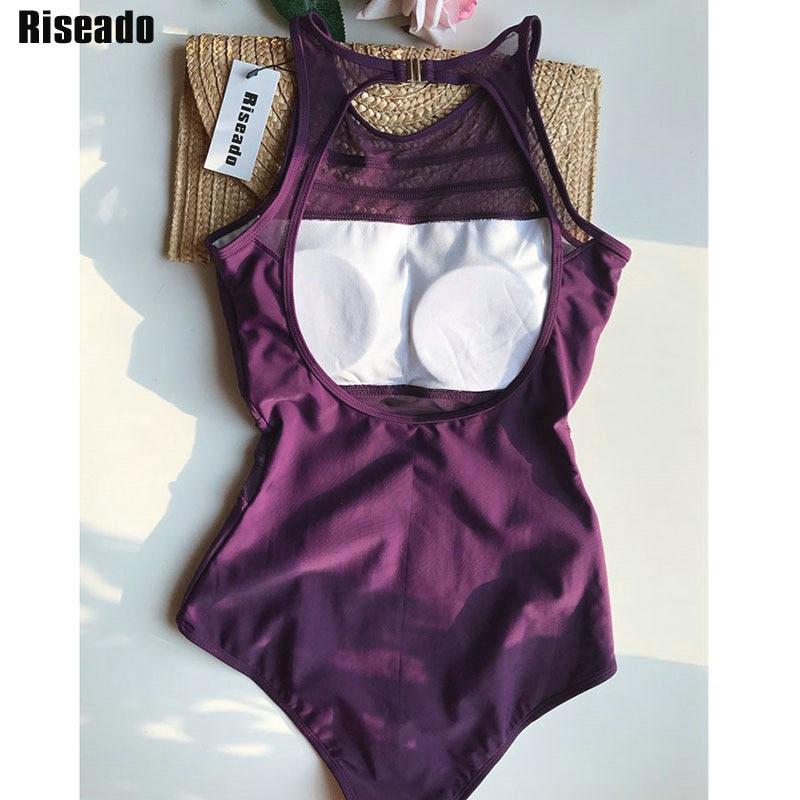 Black Mesh One Piece Swimsuit 2021 Swimwear Women Sexy High Neck Bathing Suit Women Backless Plus Size Swim Wear Xxl