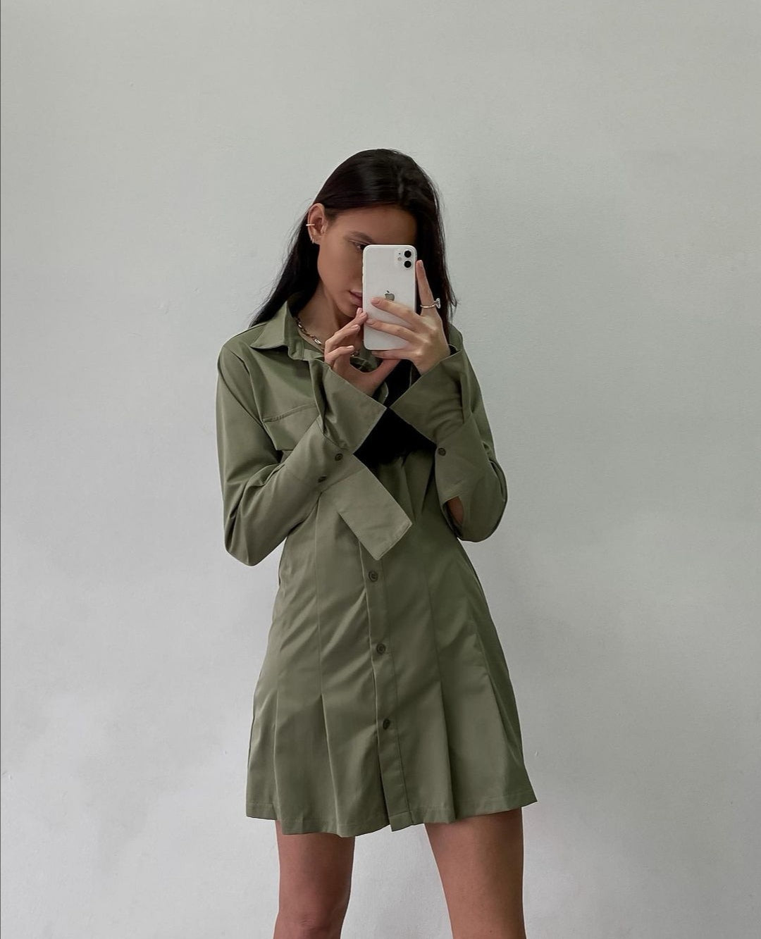"Lewis" oversized plain shirt dress