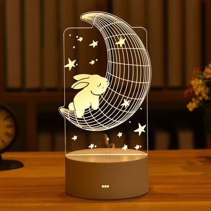 Romantic Love 3D Acrylic Led Lamp For Home Children'S Night Light Table Lamp Birthday Party Decor Valentine'S Day Bedside Lamp