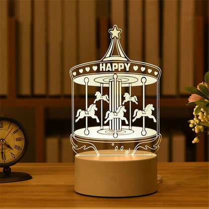 Romantic Love 3D Acrylic Led Lamp For Home Children'S Night Light Table Lamp Birthday Party Decor Valentine'S Day Bedside Lamp