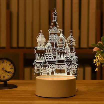 Romantic Love 3D Acrylic Led Lamp For Home Children'S Night Light Table Lamp Birthday Party Decor Valentine'S Day Bedside Lamp