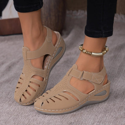 2025 New Women'S Peep-Toe Ankle Strap Sandals Summer Block Heel Fashion Shoes 11 Colors Available