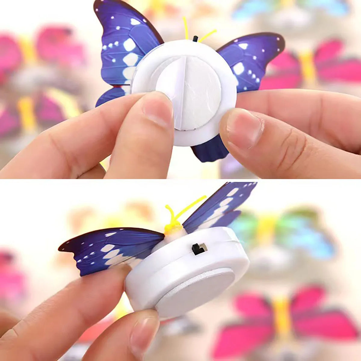10Pcs 3D Led Butterfly Decoration Night Light Sticker Single And Double Wall Light For Garden Backyard Lawn Party Festive Party