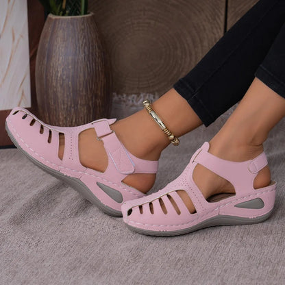 2025 New Women'S Peep-Toe Ankle Strap Sandals Summer Block Heel Fashion Shoes 11 Colors Available