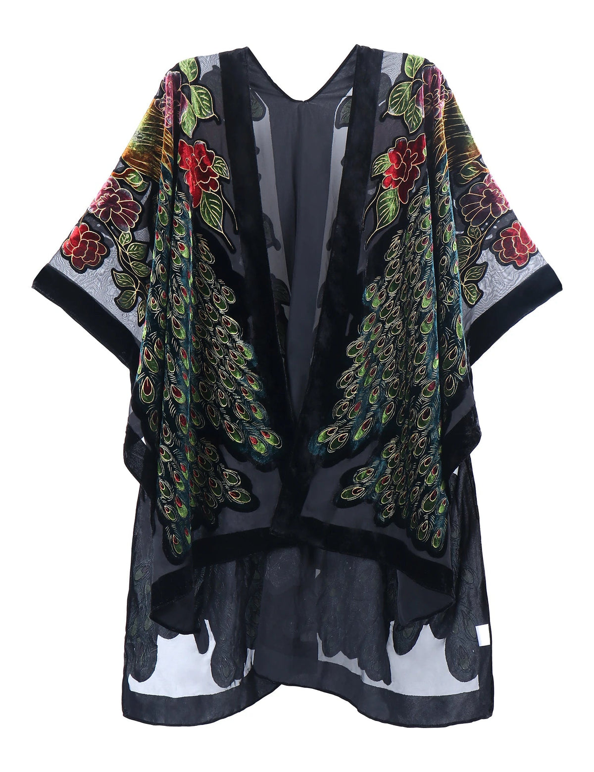 Wehello Bohemian Burnt Plush Kimono Women'S Long Purple Tassel Beach Cover-Up  Holiday Casual Cardigan Shawl Jypf-20