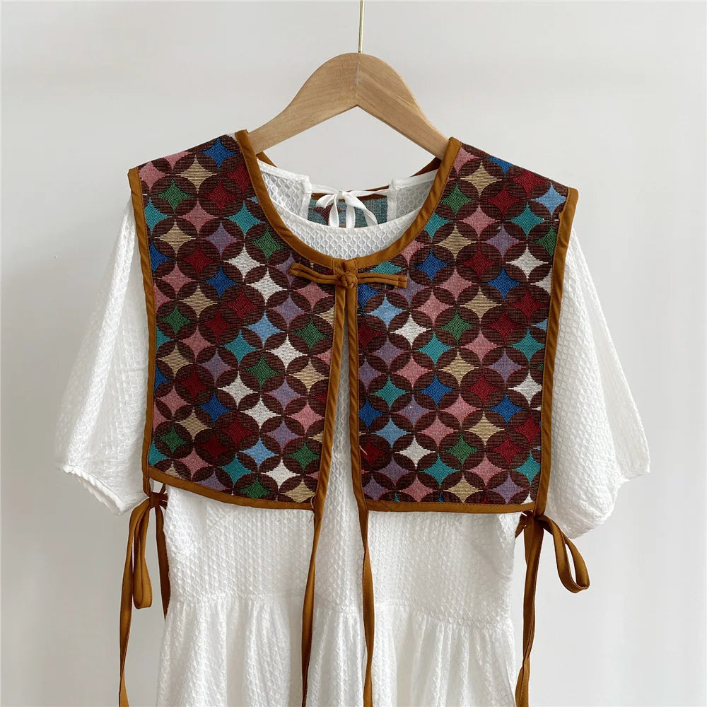 Vests Women Embroidery Lace-Up Chic Vintage All-Match Casual Korean Fashion Summer Classic Prevalent Waistcoat Harajuku Delicate