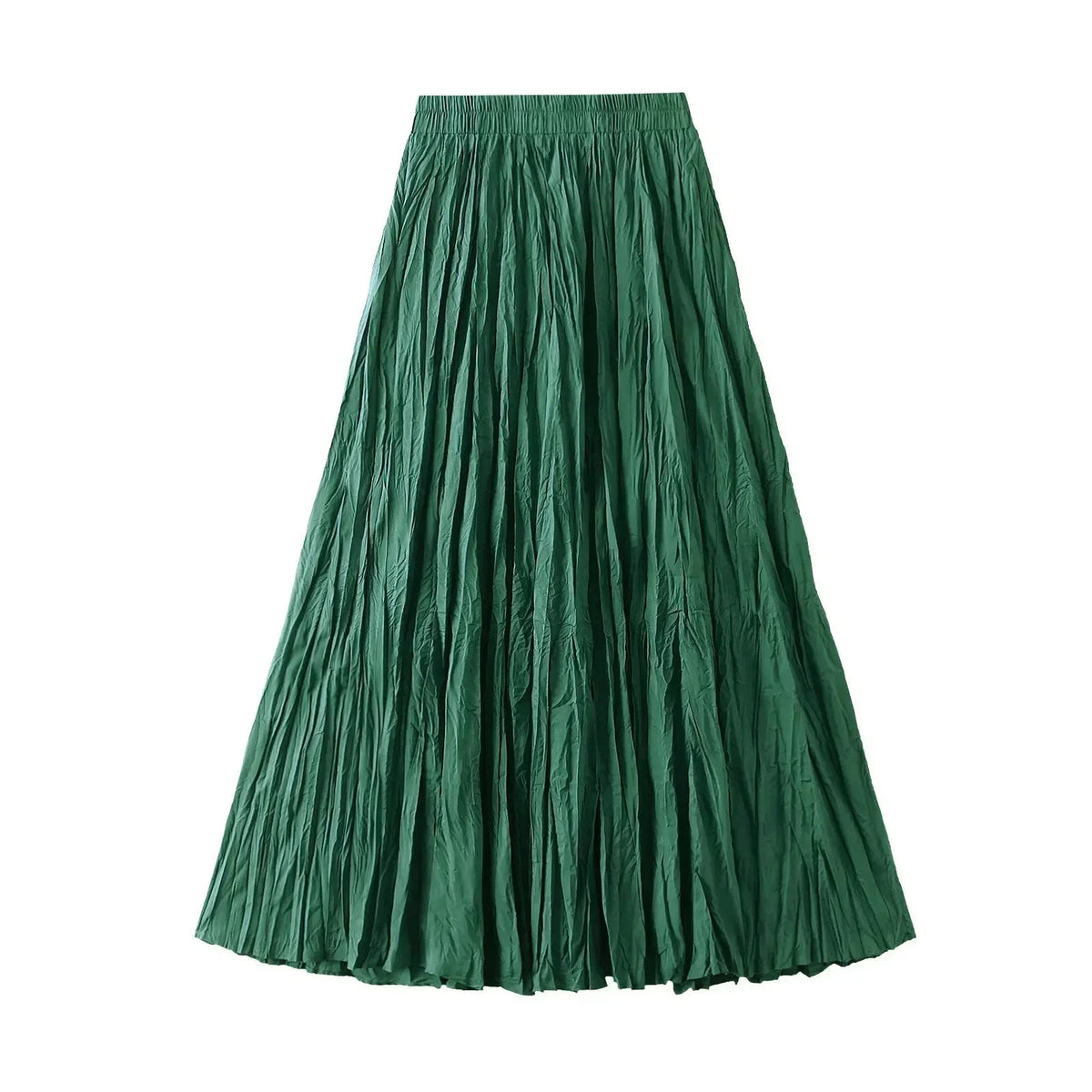 Light Luxury Irregular Slimming Pleated  A-Line Skirt For Women High Waist Solid Color Loose Fashion Skirts Casual  Spring New