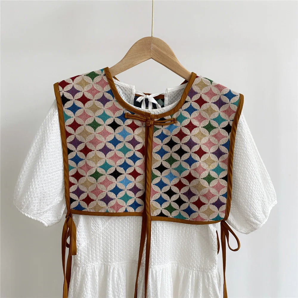 Vests Women Embroidery Lace-Up Chic Vintage All-Match Casual Korean Fashion Summer Classic Prevalent Waistcoat Harajuku Delicate