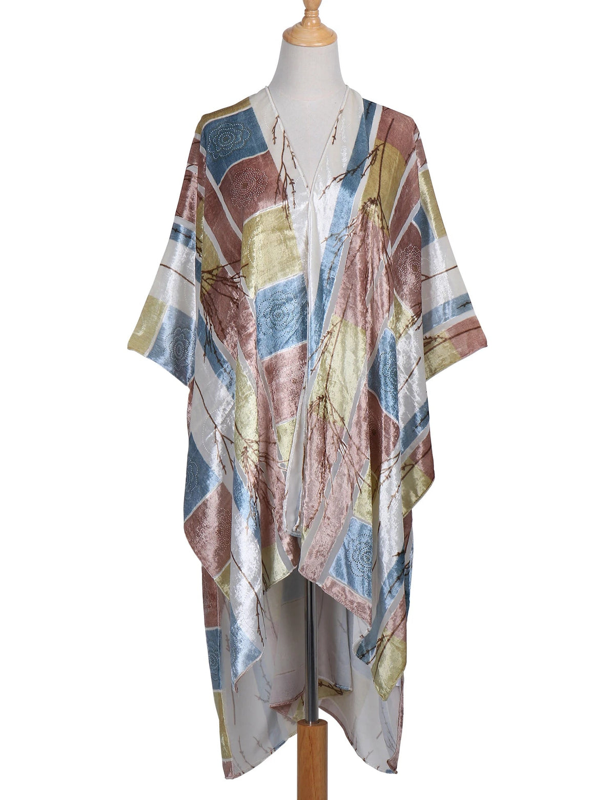 Wehello Bohemian Burnt Plush Kimono Women'S Long Purple Tassel Beach Cover-Up  Holiday Casual Cardigan Shawl Jypf-20