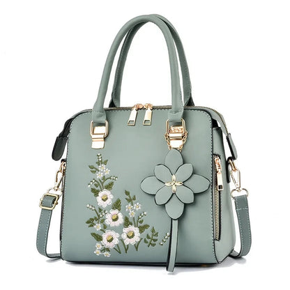 Luxury Embroidery Handbag For Women Pu Leather Tassel Crossbody Bag Designer Handle Bag Brand Female Shoudler Bag Bolso