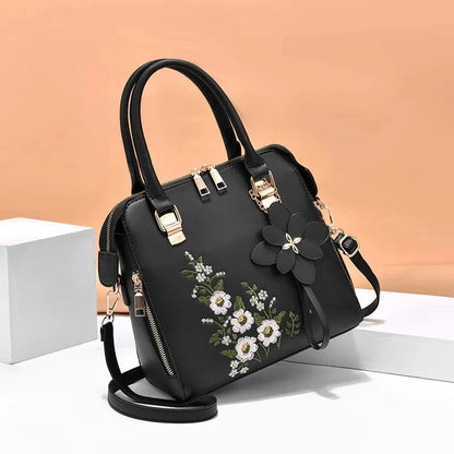 Luxury Embroidery Handbag For Women Pu Leather Tassel Crossbody Bag Designer Handle Bag Brand Female Shoudler Bag Bolso