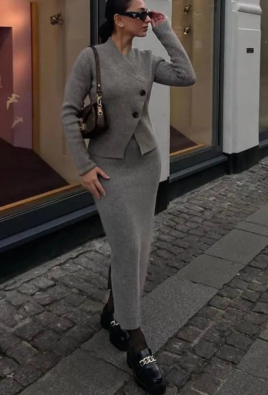 Yulia Cardigan & Skirt