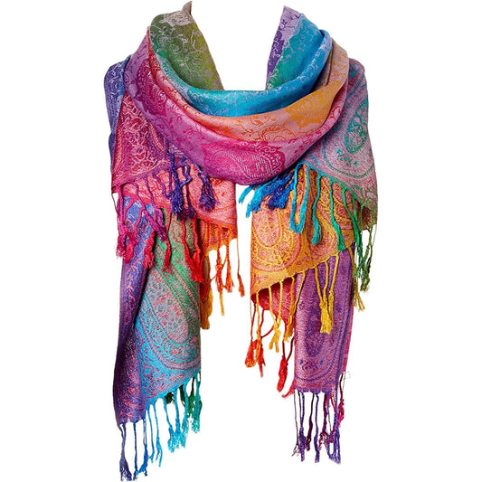 Fashion Women'S Silk Scarf Luxury Satin Shawl Wraps Pashmina Scarf